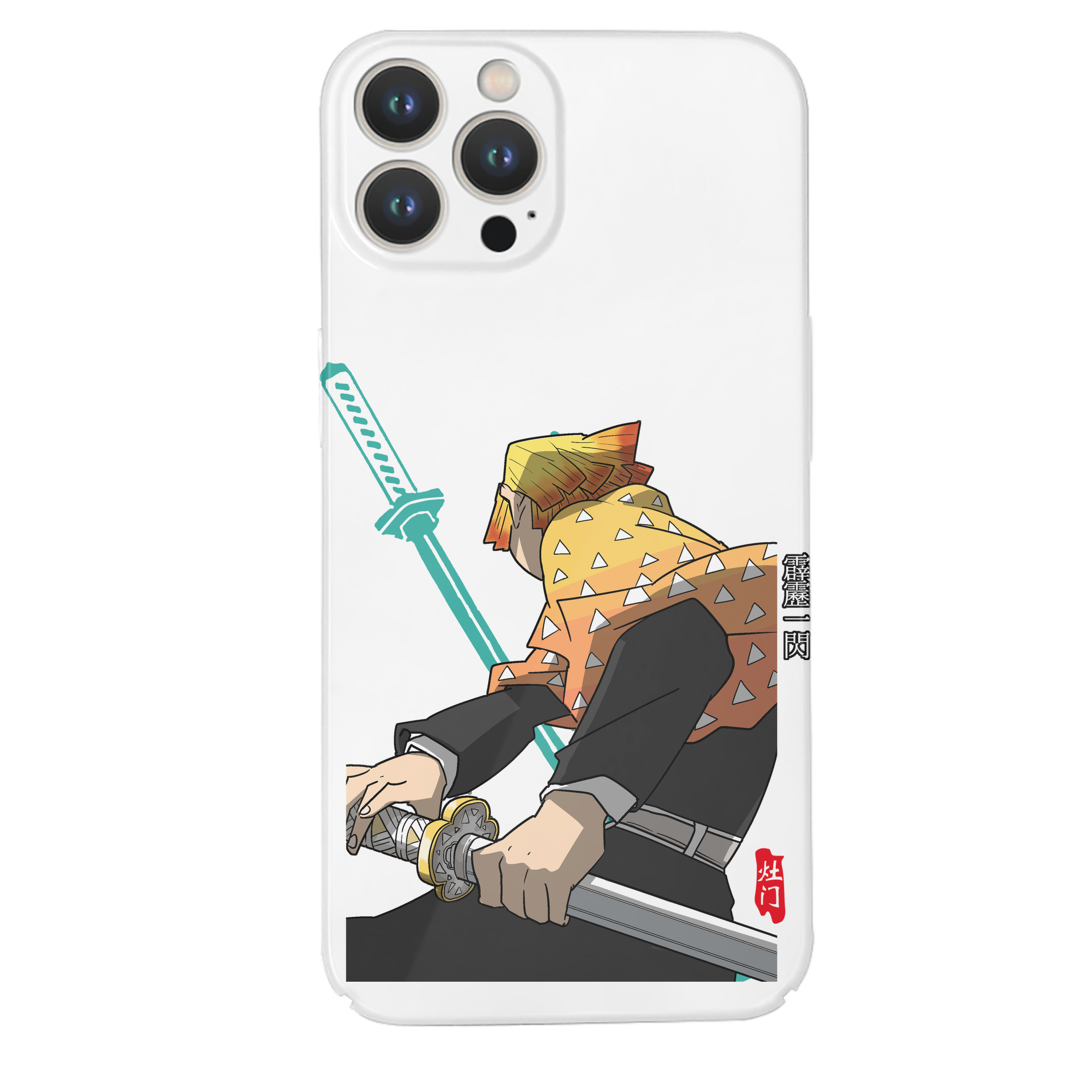 （画像用） 鬼滅の刃（きめつのやいば）我妻 善逸／あがつま ぜんいつ Agatsuma Zenitsu 【iPhone 14シリーズ対応】ハードケース